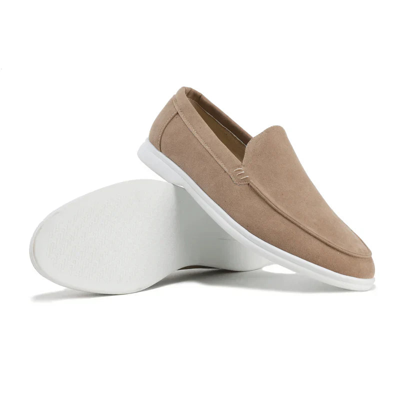Old Money Suede Loafers-Caramel